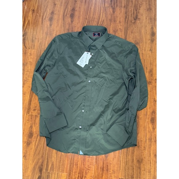 UNTUCKit Other - NWT Untuckit Gironde Shirt Button Down Collared Green Nylon Spandex Men SZ L